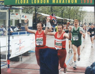 Alastair Benbow completed three-legged marathon