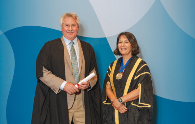 Dr Nigel Parker, awarded Honorary Fellowship, with FPM President, Dr Sheuli Porkess