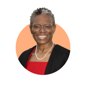 Ijeoma Uchegbu, orange circle background